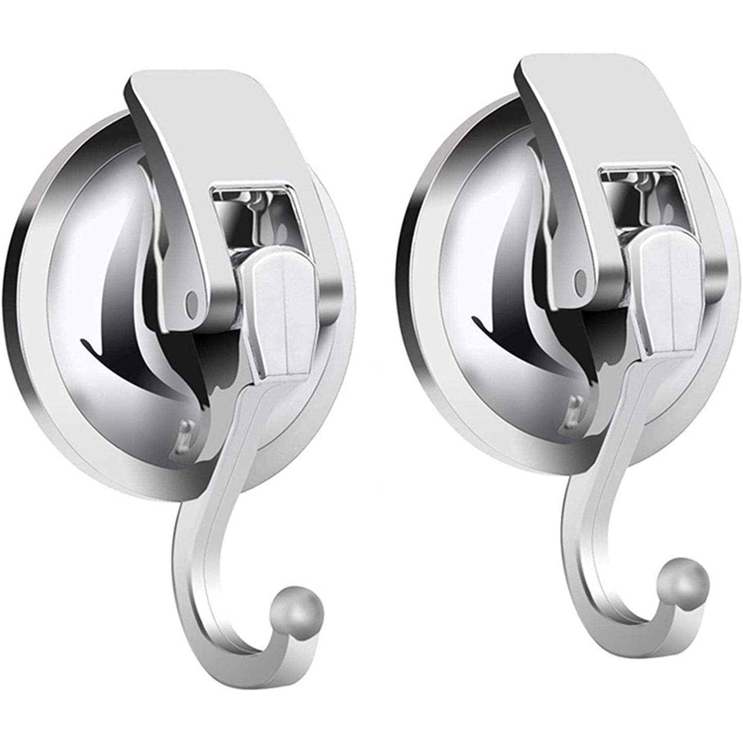 Set of 2 Durable Suction Cup Hooks – Damage-Resistant and Reusable, Ideal for Kitchen and Bathroom, Load Capacity up to 5 kg