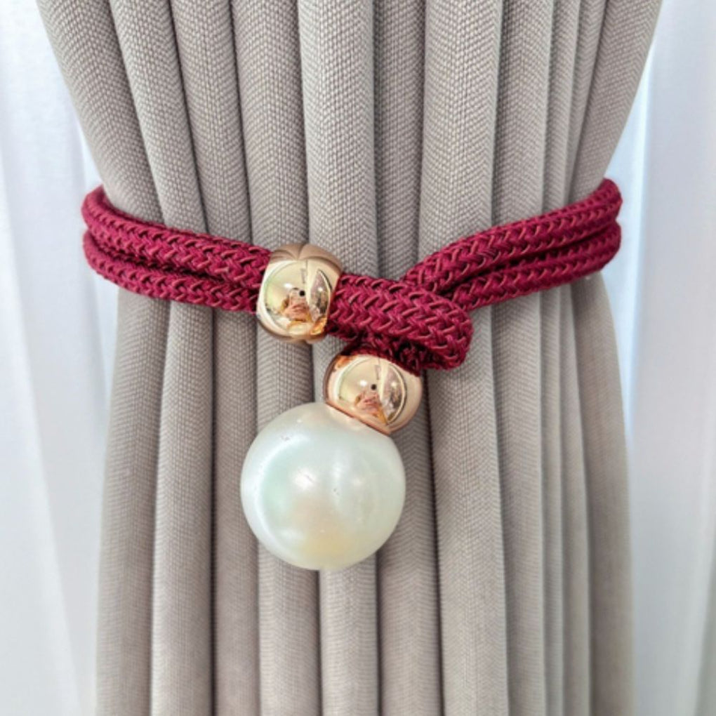 Set of 2 Pearl Curtain Tieback Clips