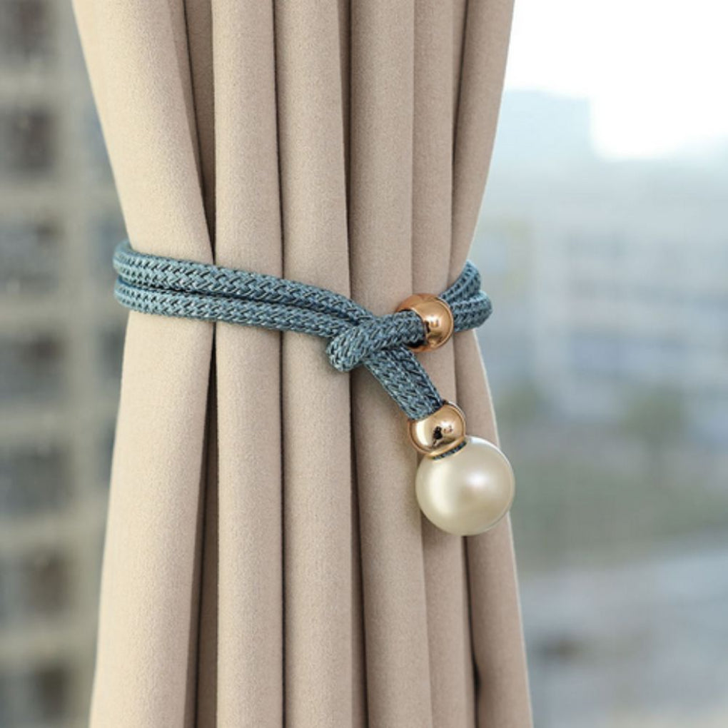 Set of 2 Pearl Curtain Tieback Clips