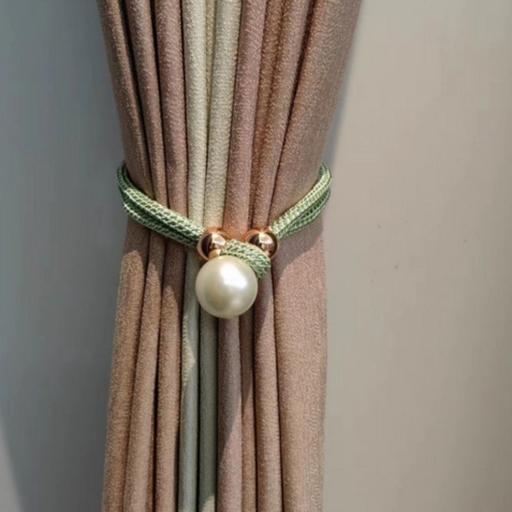 Set of 2 Pearl Curtain Tieback Clips