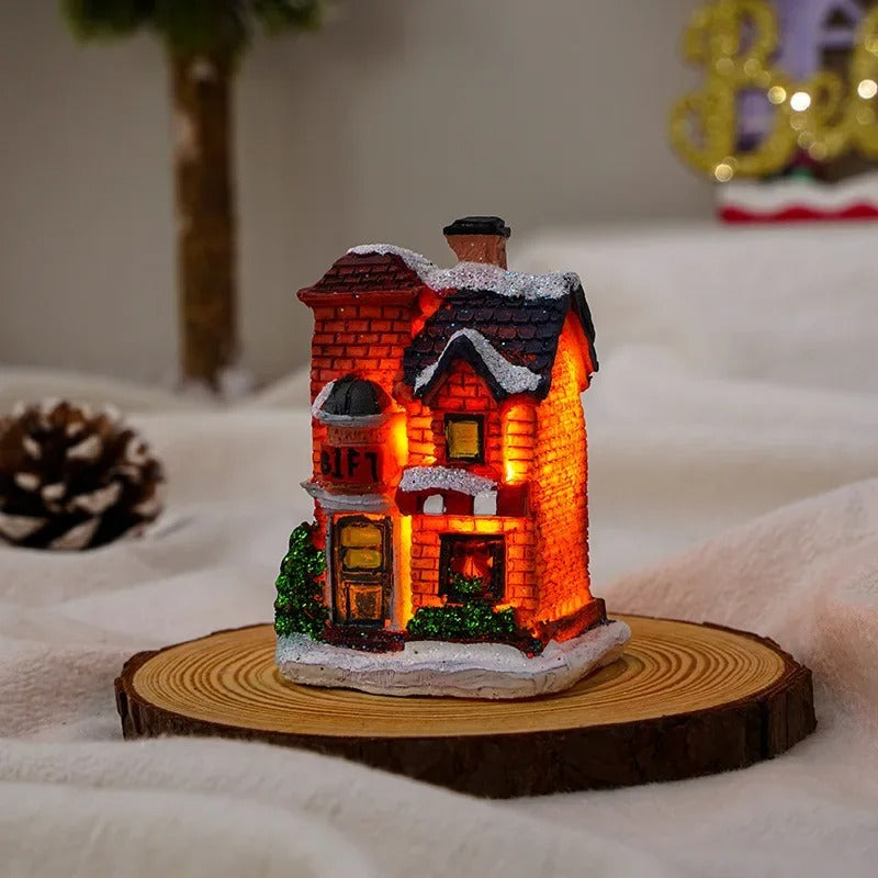 Set of 6 LED Christmas Village Houses