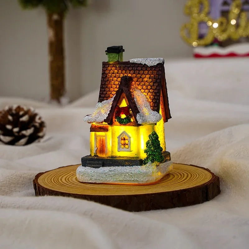 Set of 6 LED Christmas Village Houses