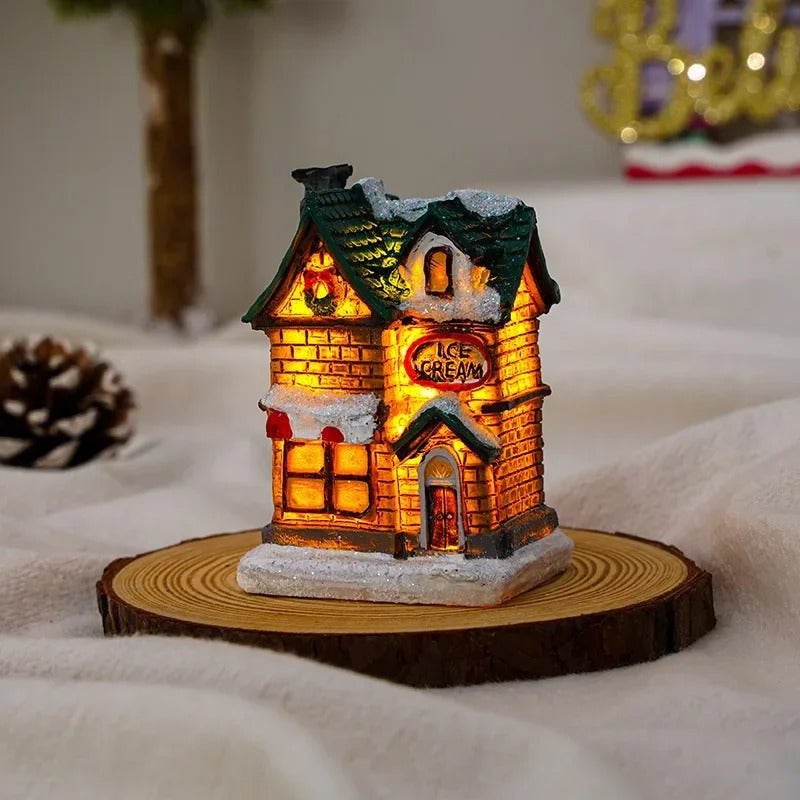 Set of 6 LED Christmas Village Houses