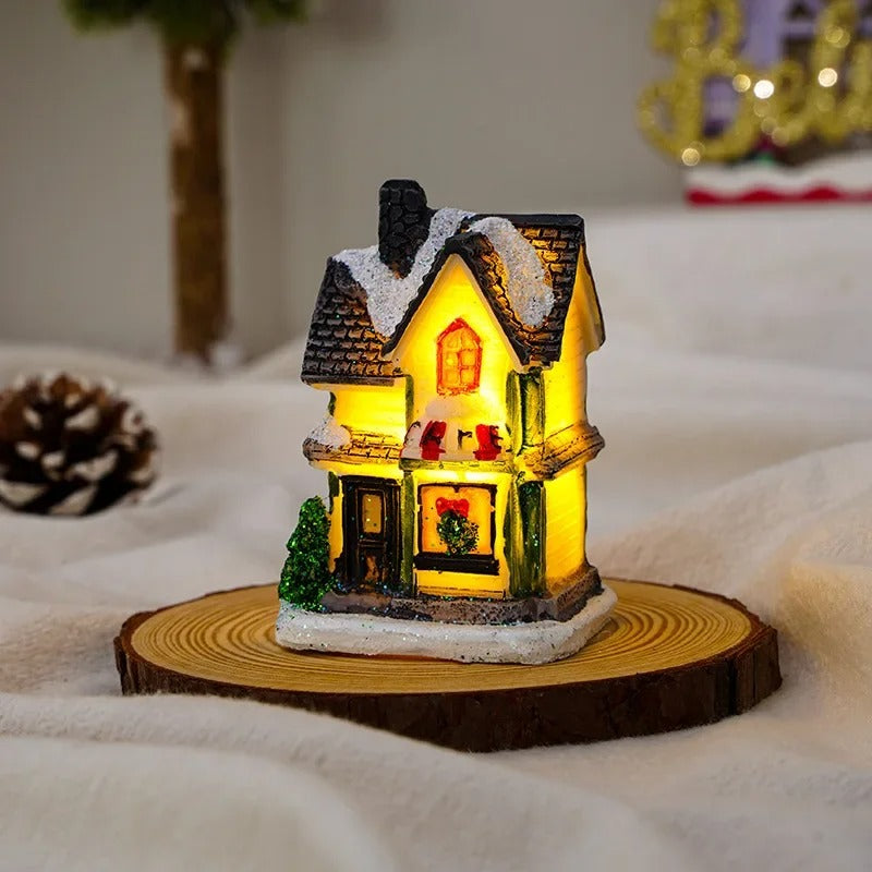 Set of 6 LED Christmas Village Houses