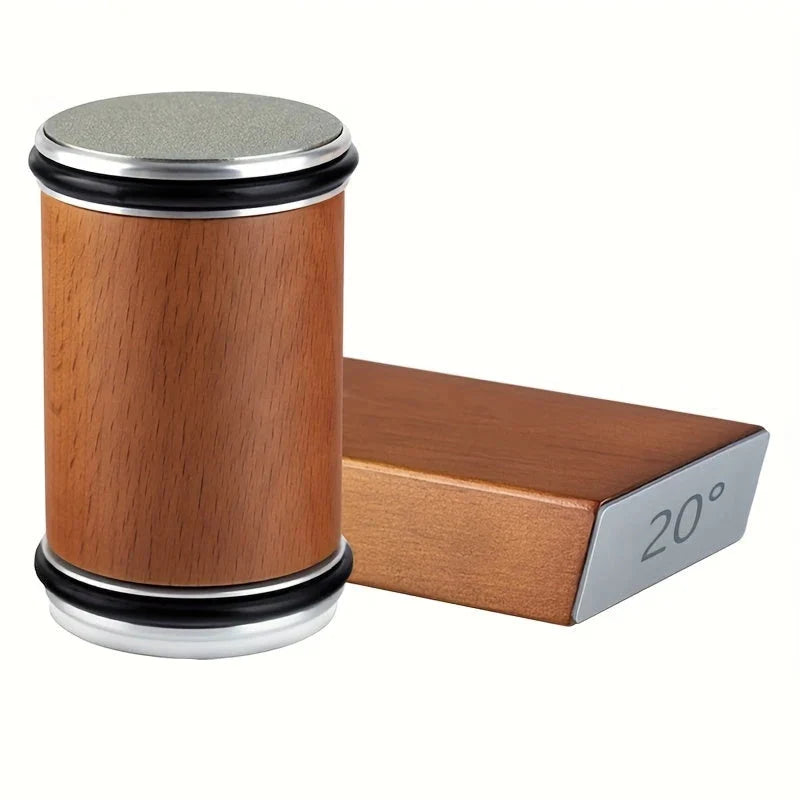 Sharpening Stone Set with Diamond Surface and Magnetic Holder – Elegant Wood and Metal Design