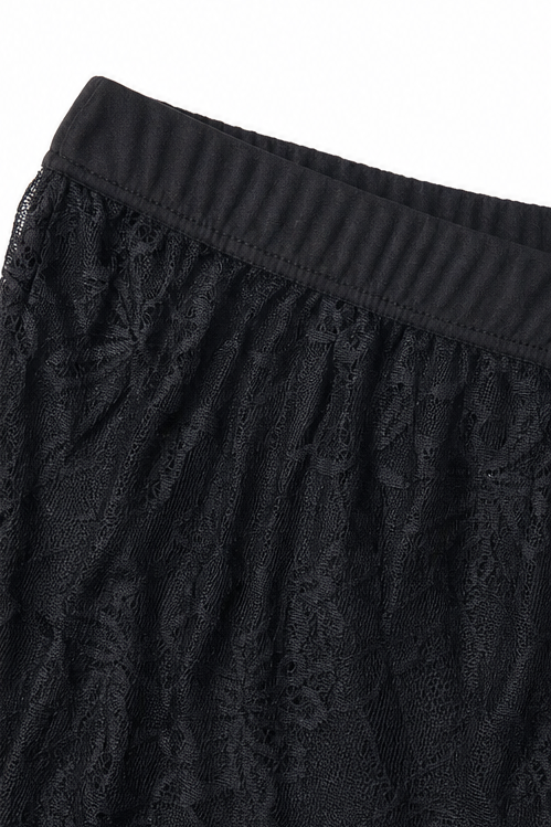 Sheer Lace-Look Opaque-Lined Leggings