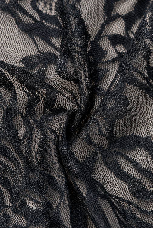 Sheer Lace-Look Opaque-Lined Leggings