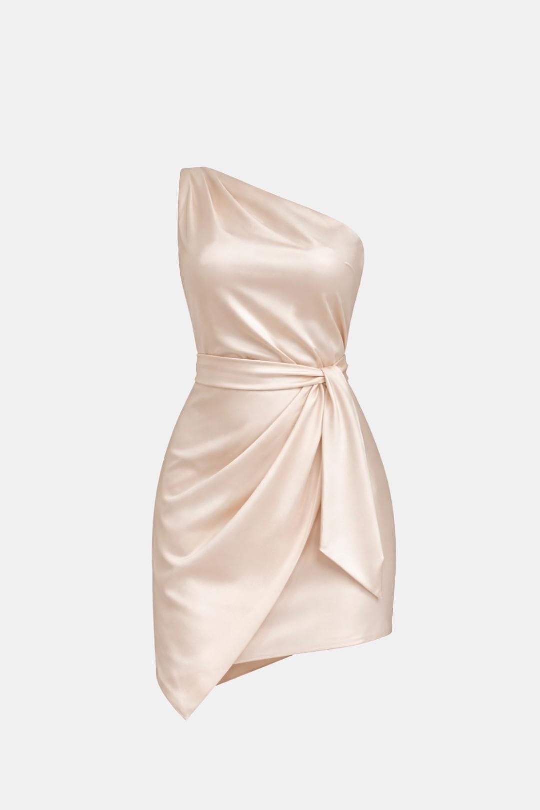 Image of Sheila | Women's One-Shoulder Mini Wrap Dress