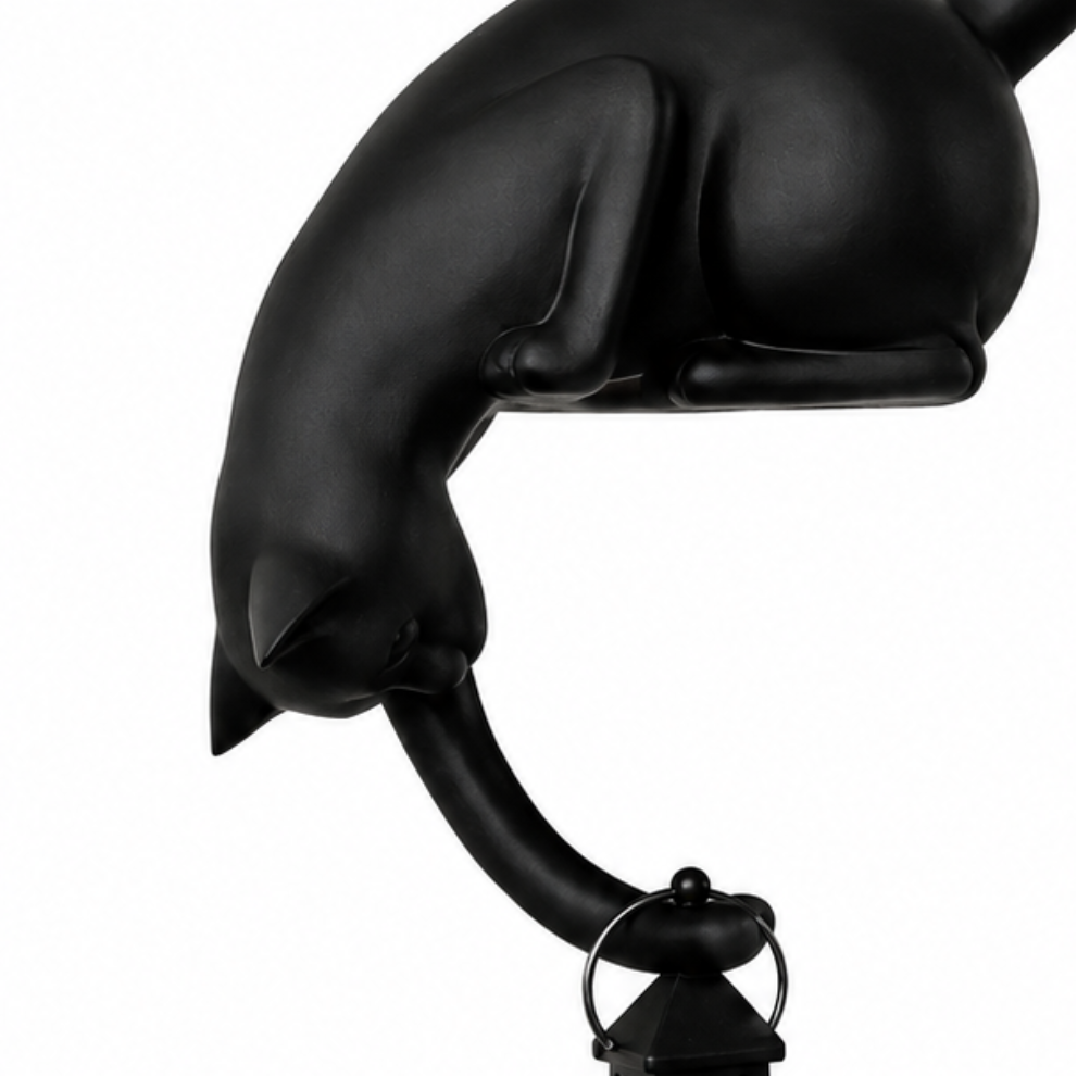 Shelf-Edge Cat Figurine LED Lantern
