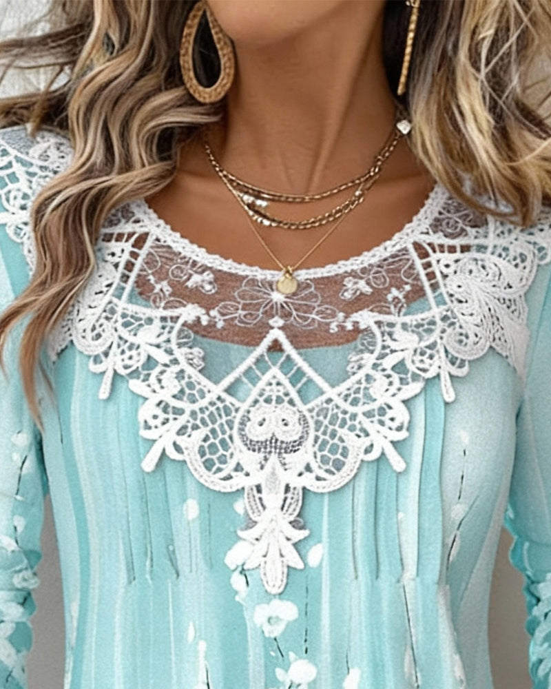Image of Sheryl | Women's Long Sleeve Lace Blouse