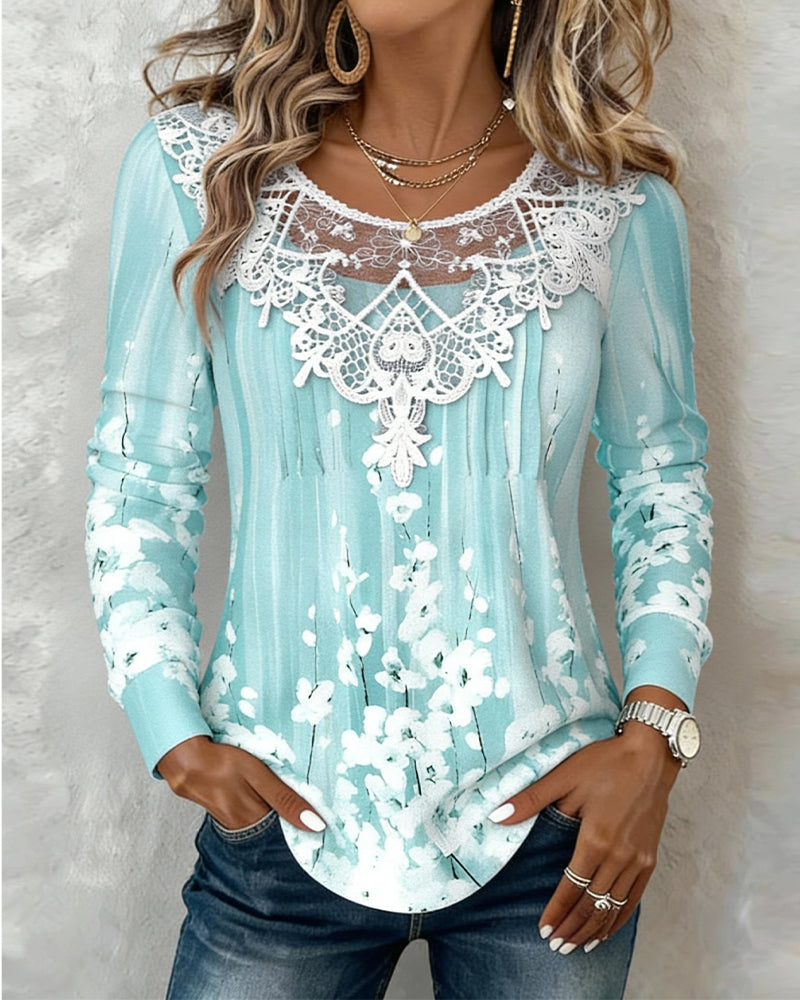 Image of Sheryl | Women's Long Sleeve Lace Blouse