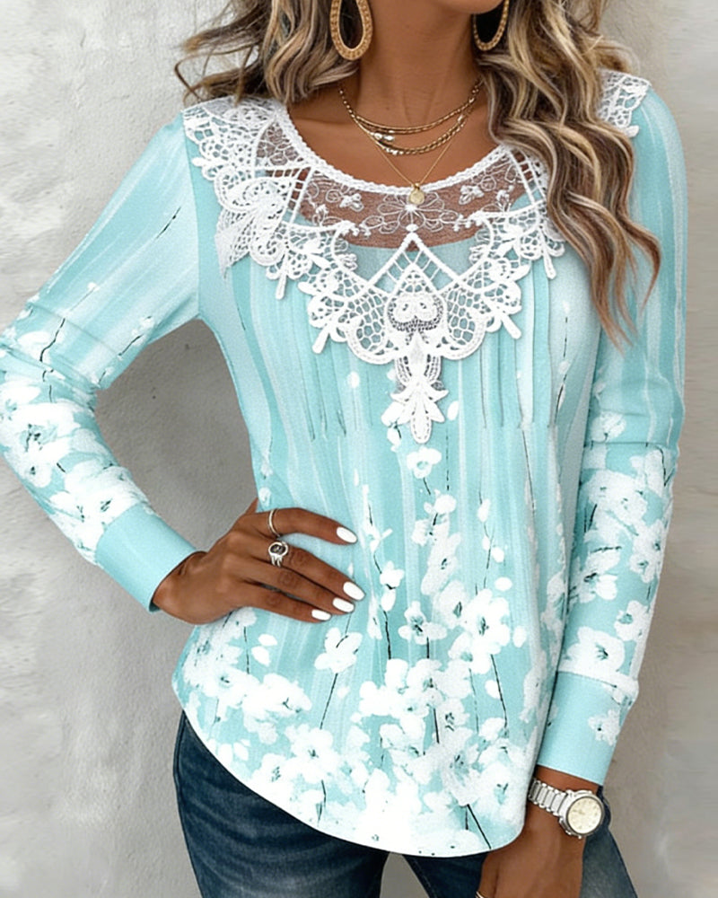 Image of Sheryl | Women's Long Sleeve Lace Blouse