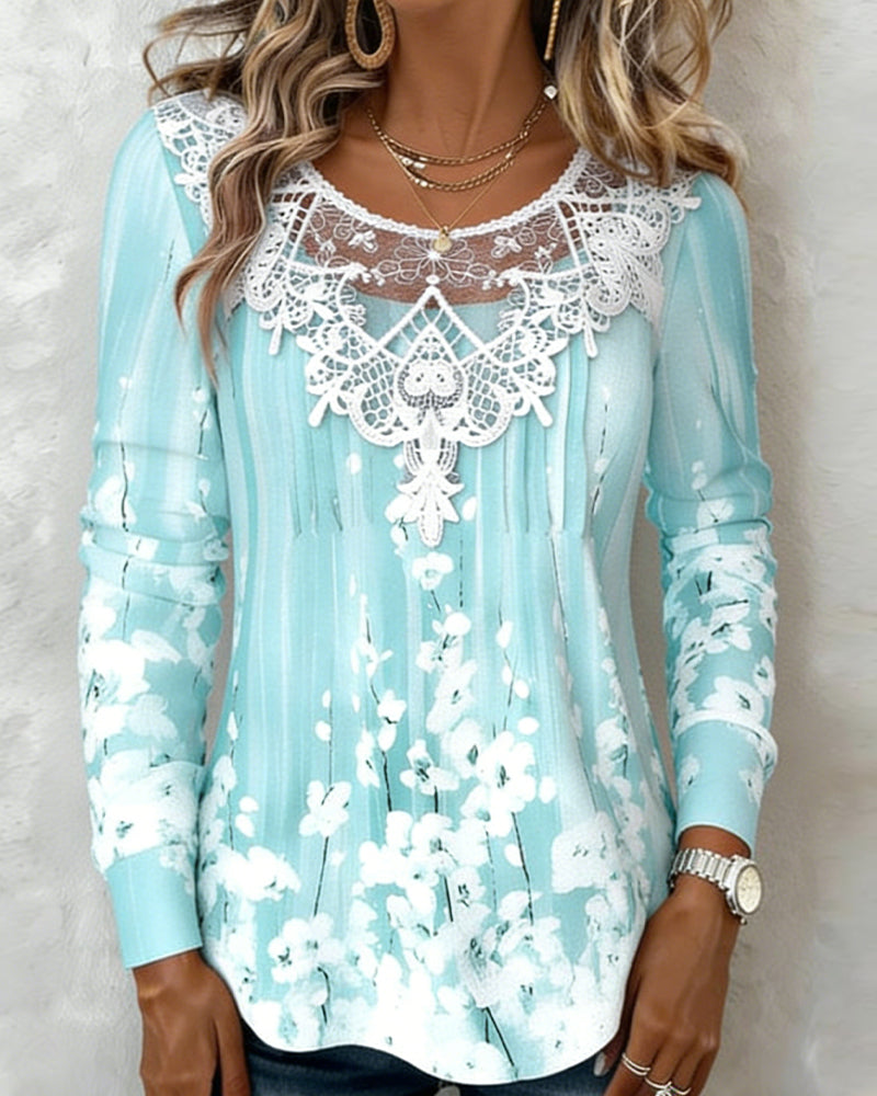 Image of Sheryl | Women's Long Sleeve Lace Blouse