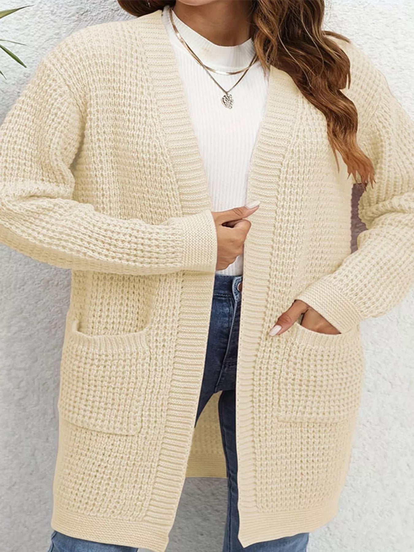 Image of Sheryl | Women's Open Front Knit Cardigan
