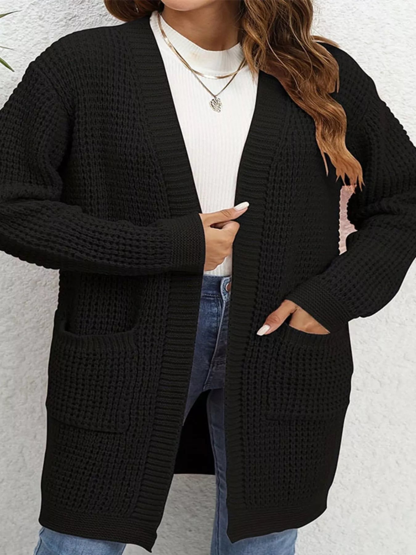 Image of Sheryl | Women's Open Front Knit Cardigan