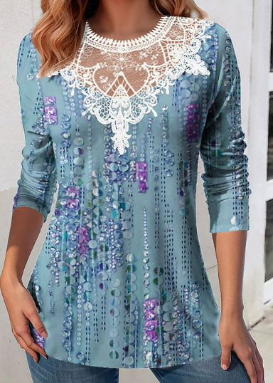Sheryl | Women's Long Sleeve Lace Blouse - Image 1