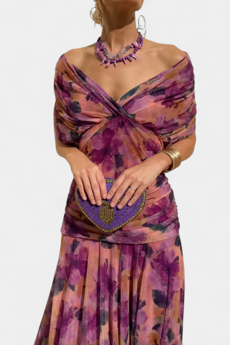 Image of Sienna | Women's V-Neck Wrap Midi Dress