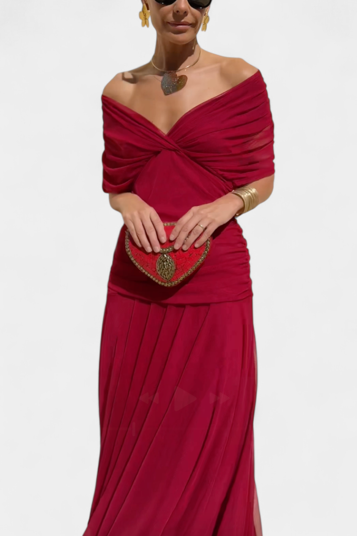 Image of Sienna | Women's V-Neck Wrap Midi Dress