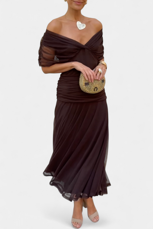 Image of Sienna | Women's V-Neck Wrap Midi Dress
