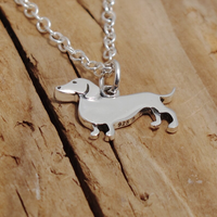 Silver Dachshund Necklace