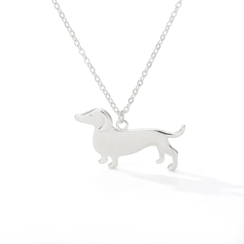 Silver Dachshund Necklace