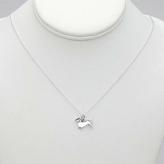Silver Dachshund Necklace