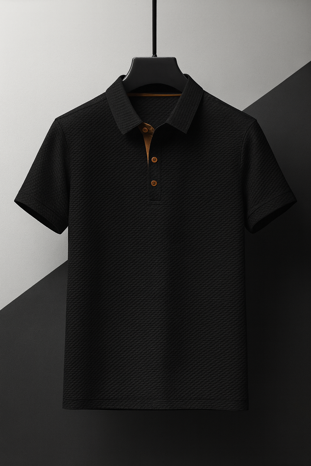 Image of Simon | Men's Short Sleeve Textured Polo Shirt