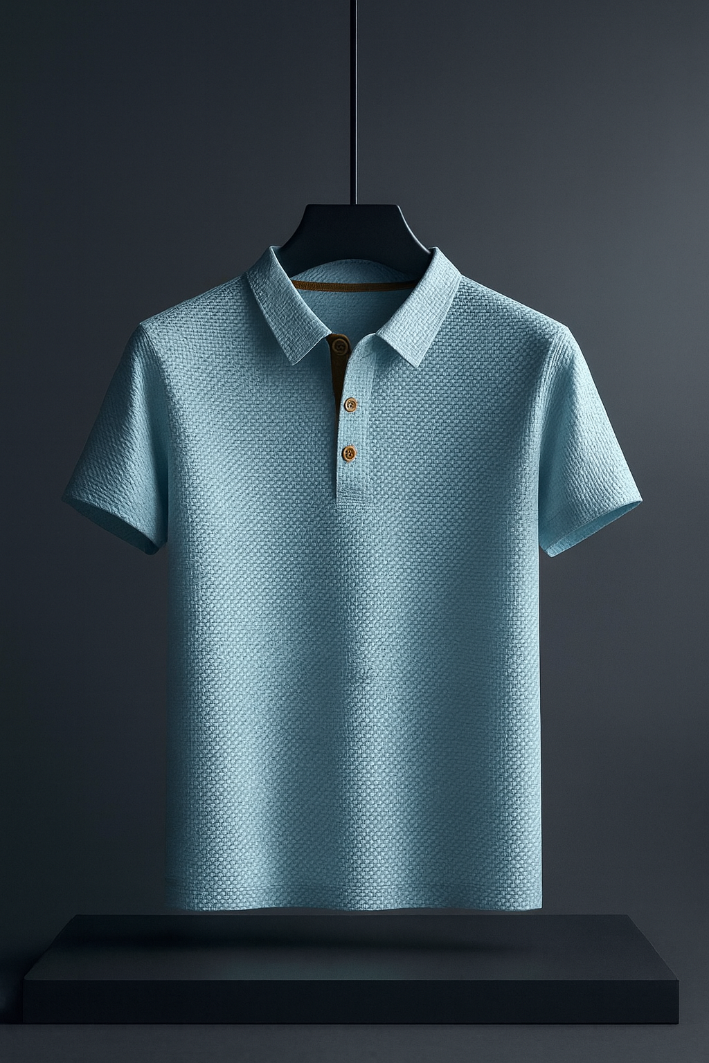 Image of Simon | Men's Short Sleeve Textured Polo Shirt