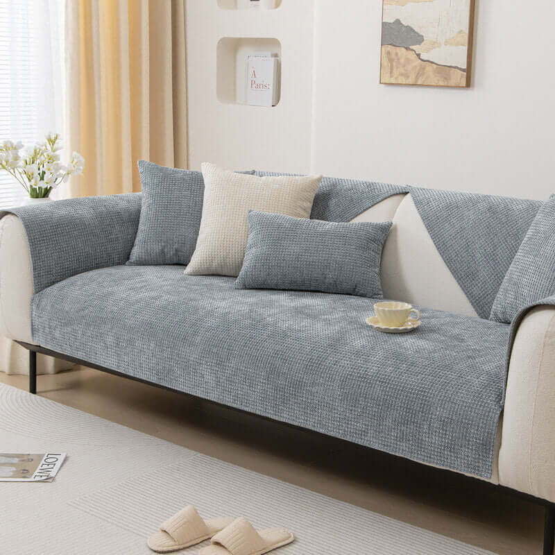 Simple Striped Chenille Anti-Scratch Sofa Cover