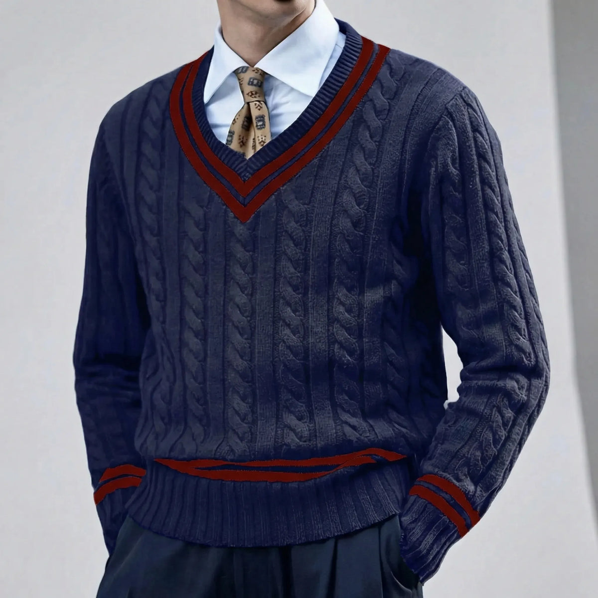 Slim-Fit V-Neck Sweater