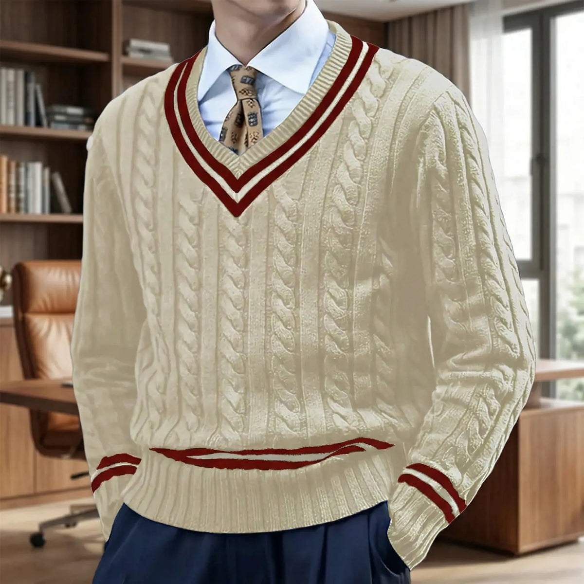 Slim-Fit V-Neck Sweater