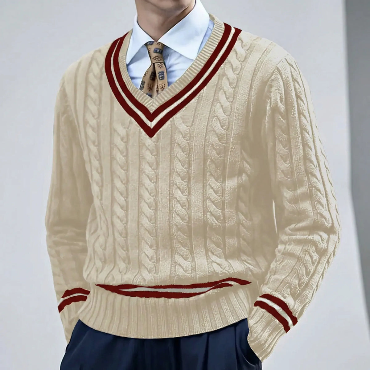 Slim-Fit V-Neck Sweater