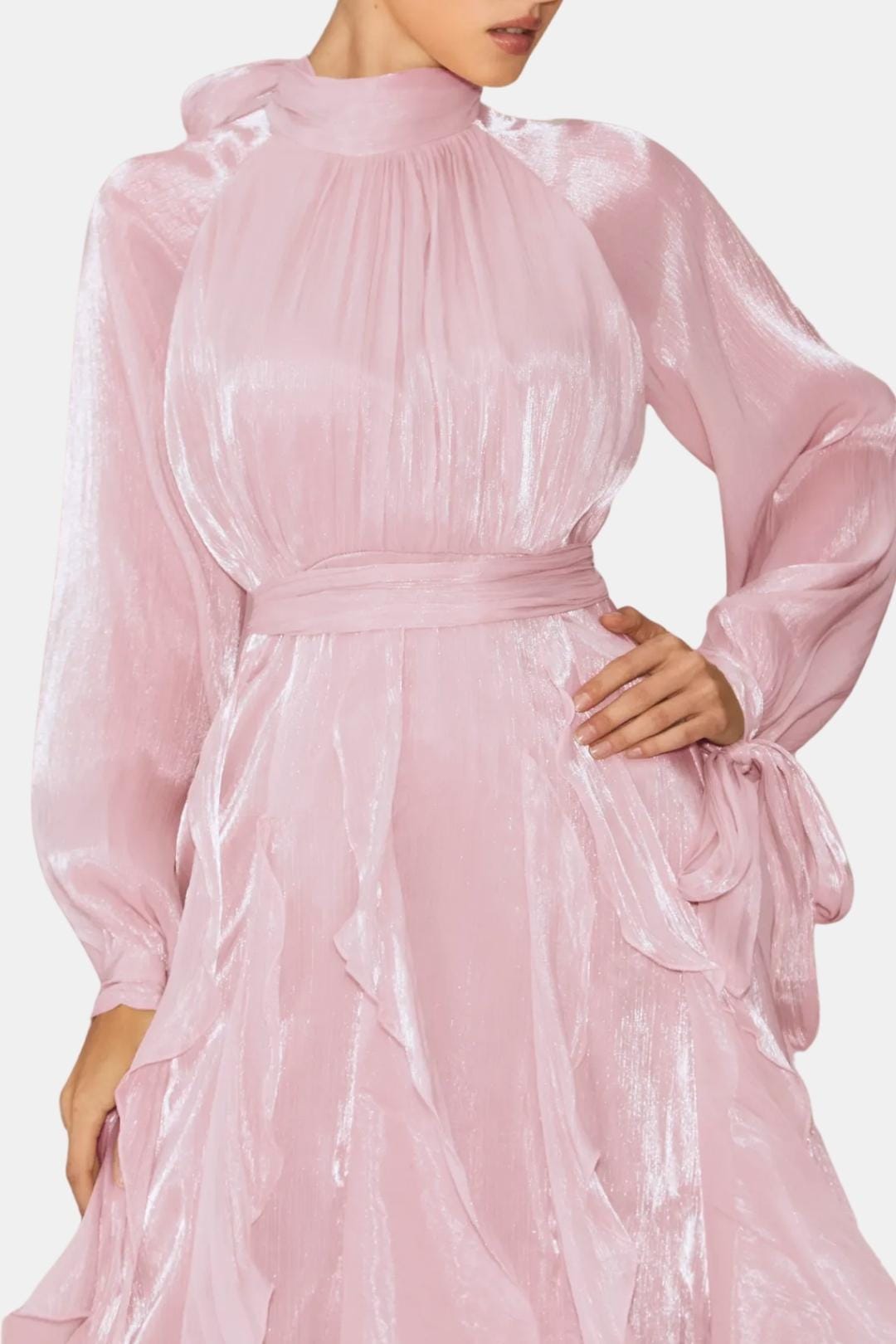 Image of Sloane | Women's Ruffle Long Sleeve Maxi Dress