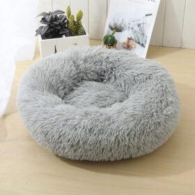 Soft and Soothing Donut Cat Bed (Black, Beige, Gray, Charcoal, or Pink)