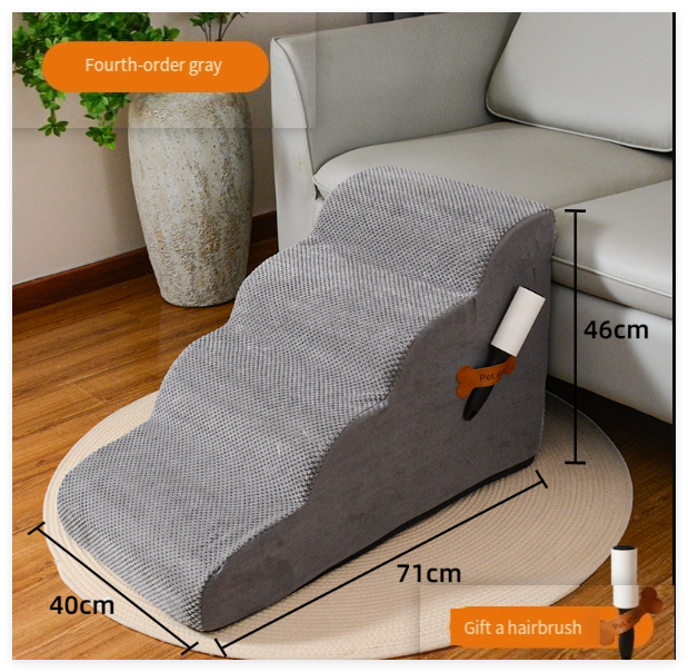 Soft Dog Stairs for Bed with Joint-Friendly Slope