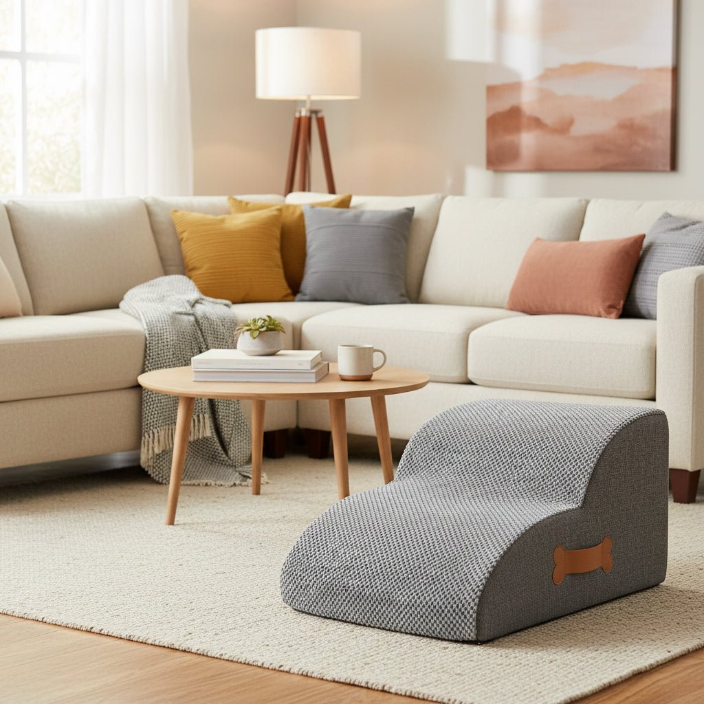 Soft Dog Stairs for Bed with Joint-Friendly Slope