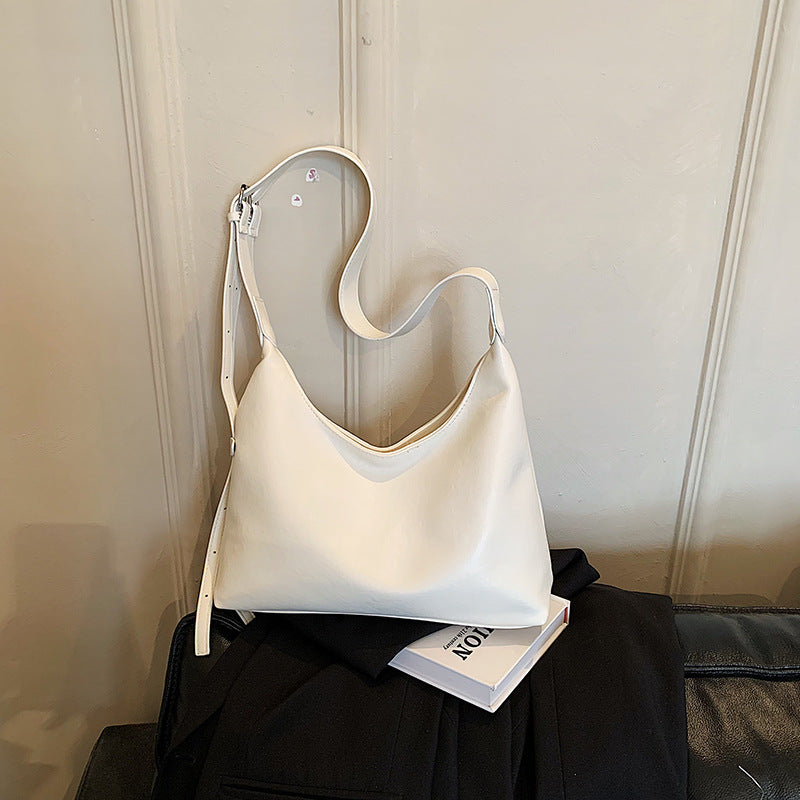 Soft Leather Minimalist Hobo Bag