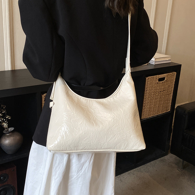 Soft Leather Minimalist Hobo Bag