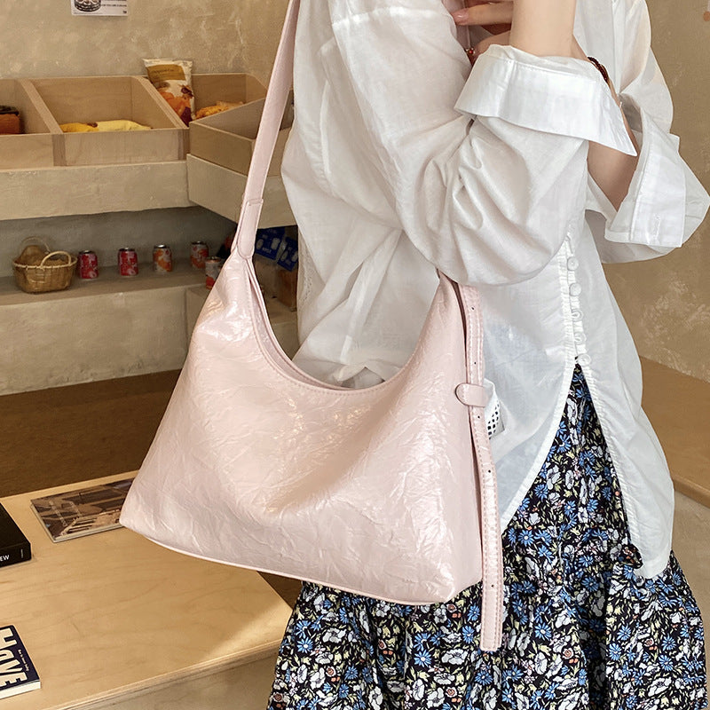 Soft Leather Minimalist Hobo Bag