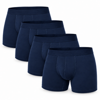 Soft Modal Boxer Briefs with Longer Leg, Anti-Ride-Up Underwear