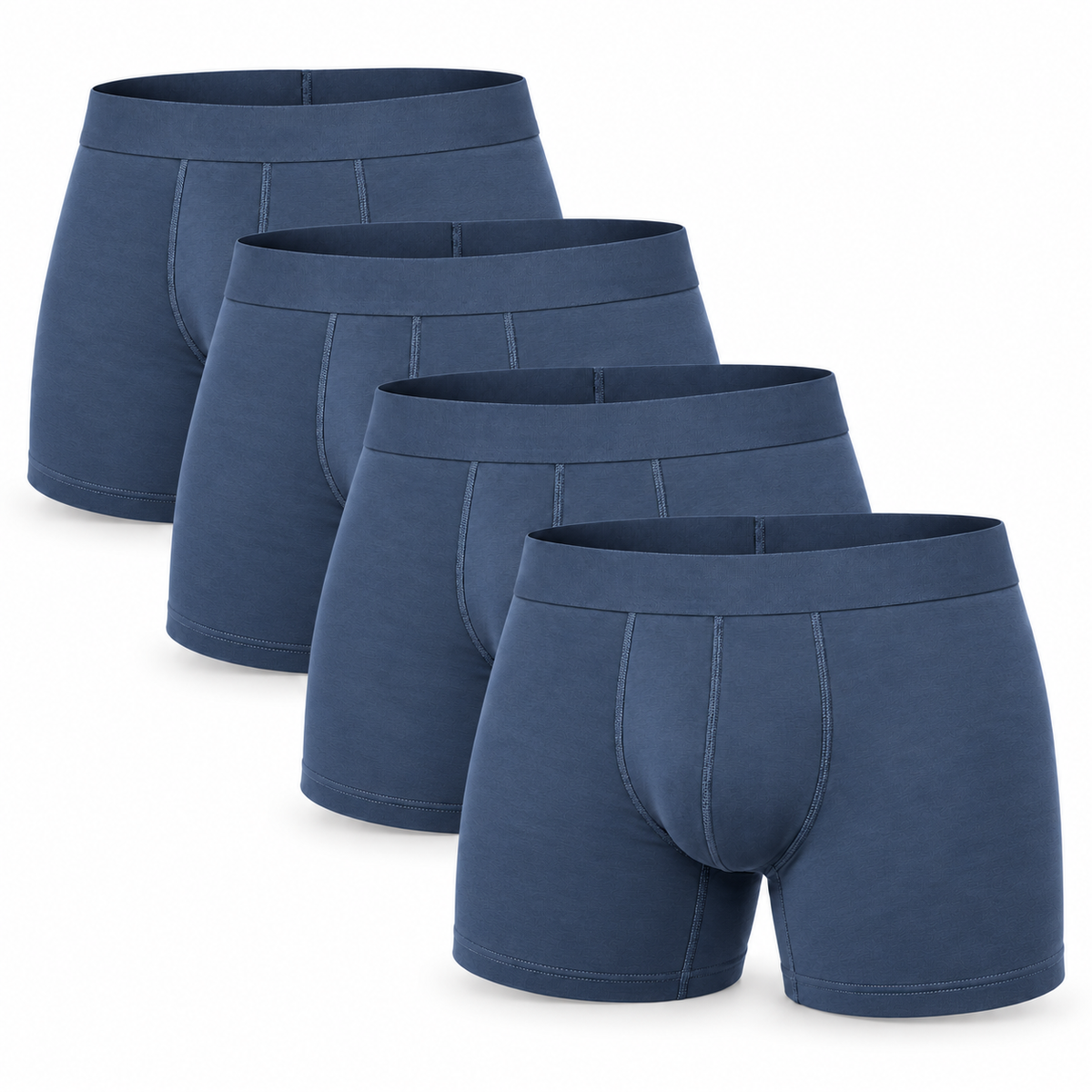 Soft Modal Boxer Briefs with Longer Leg, Anti-Ride-Up Underwear