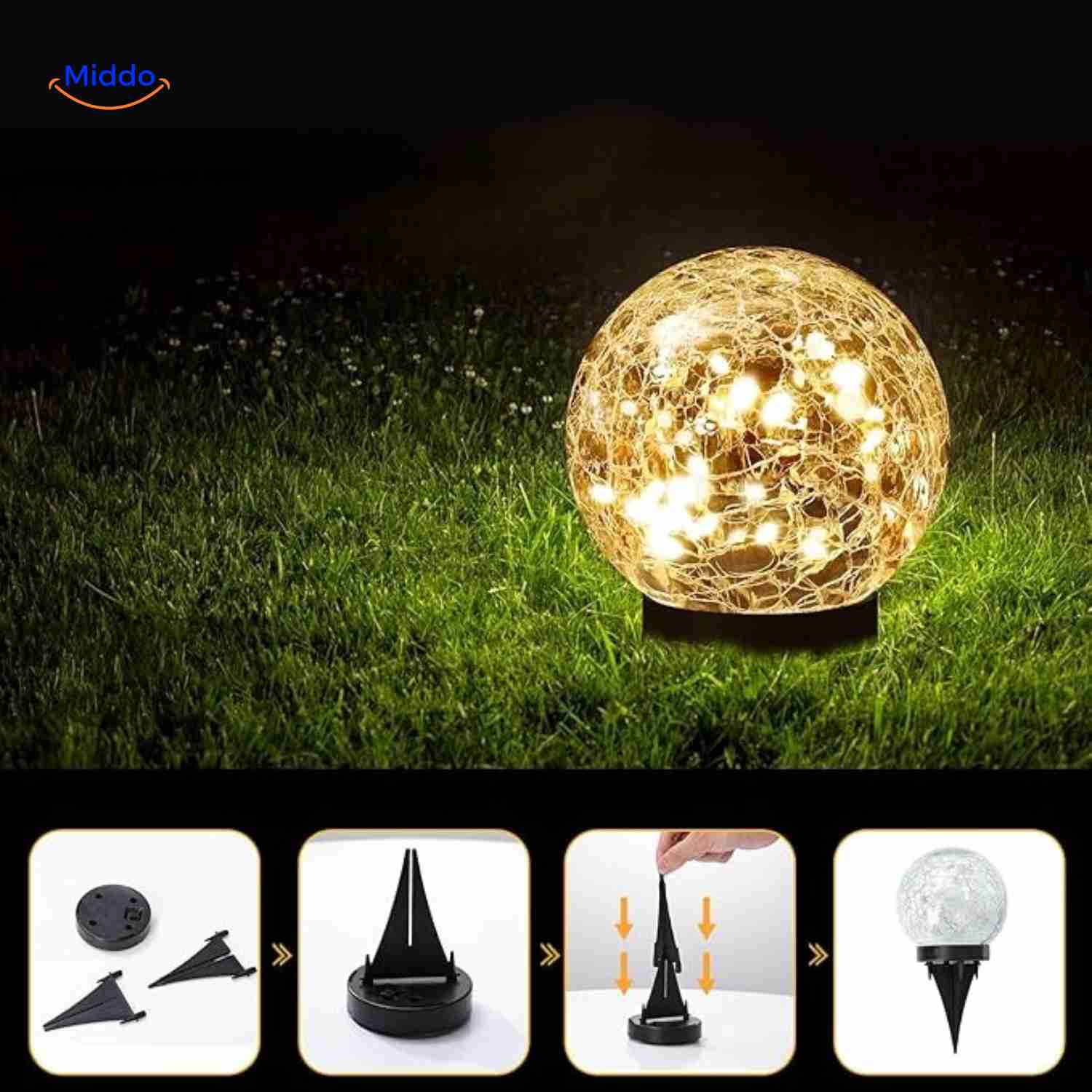 Solvion™ Lamp | Solar Lighting, Waterproof & Atmospheric for Every Garden