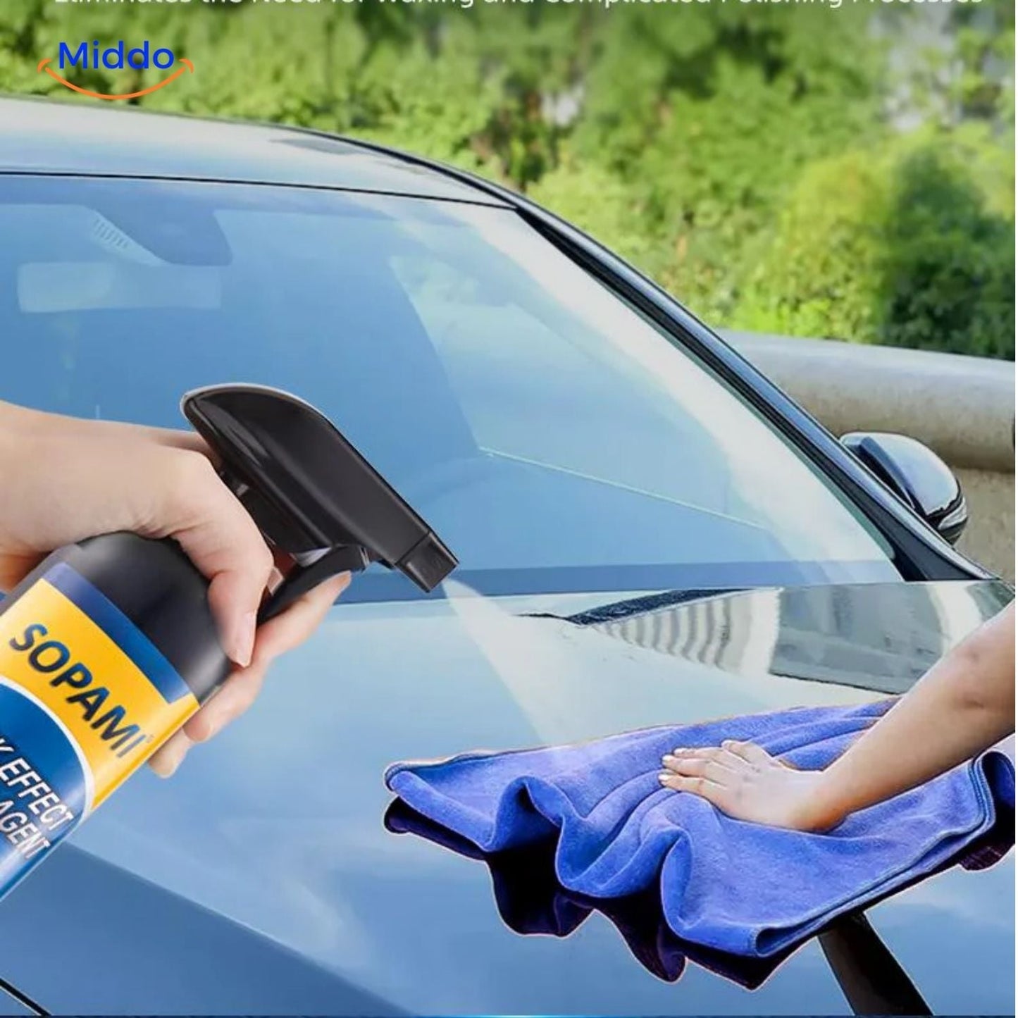 Sopami™ Glass Coating Spray | Crystal Coating, High Gloss & Paint Protection!