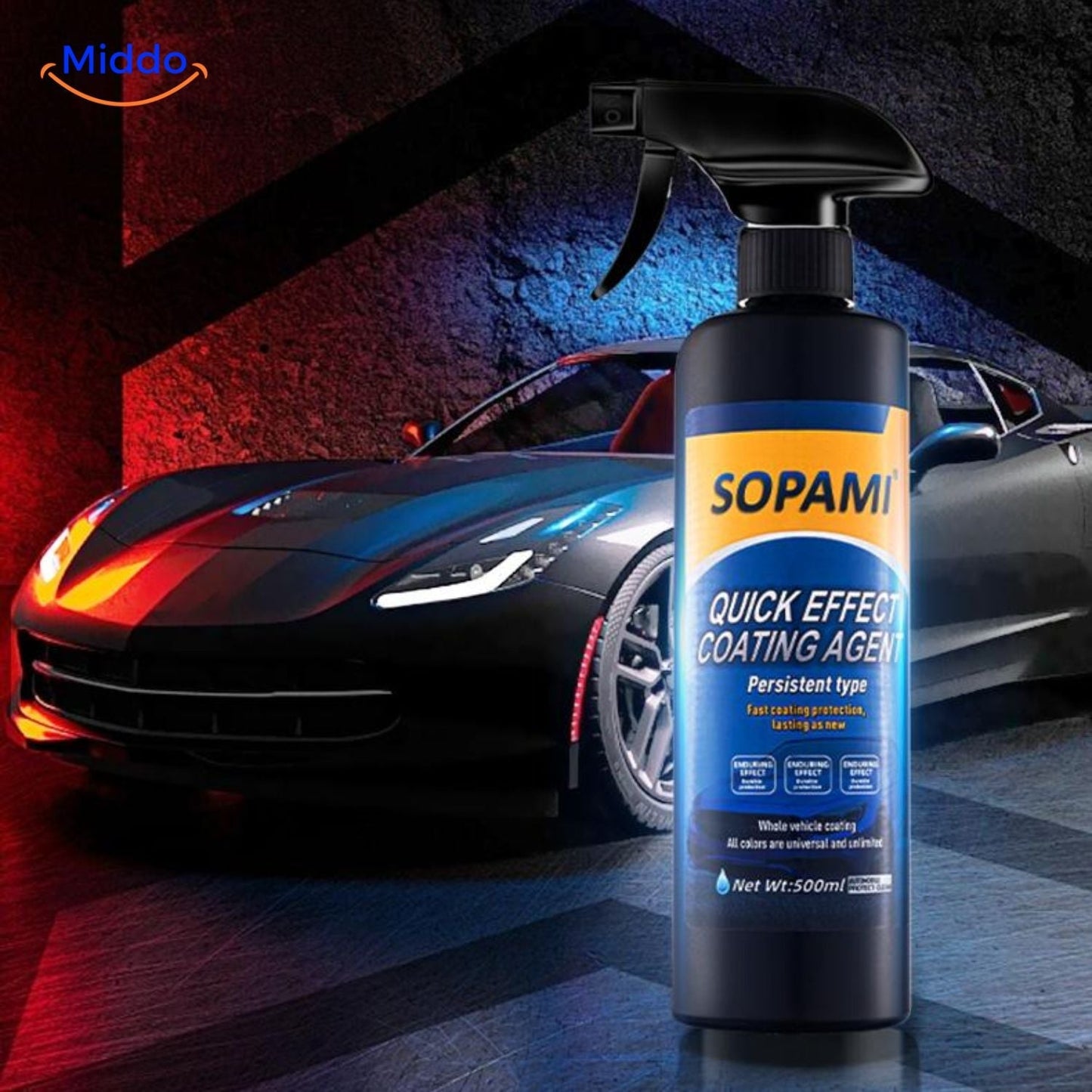 Sopami™ Glass Coating Spray | Crystal Coating, High Gloss & Paint Protection!