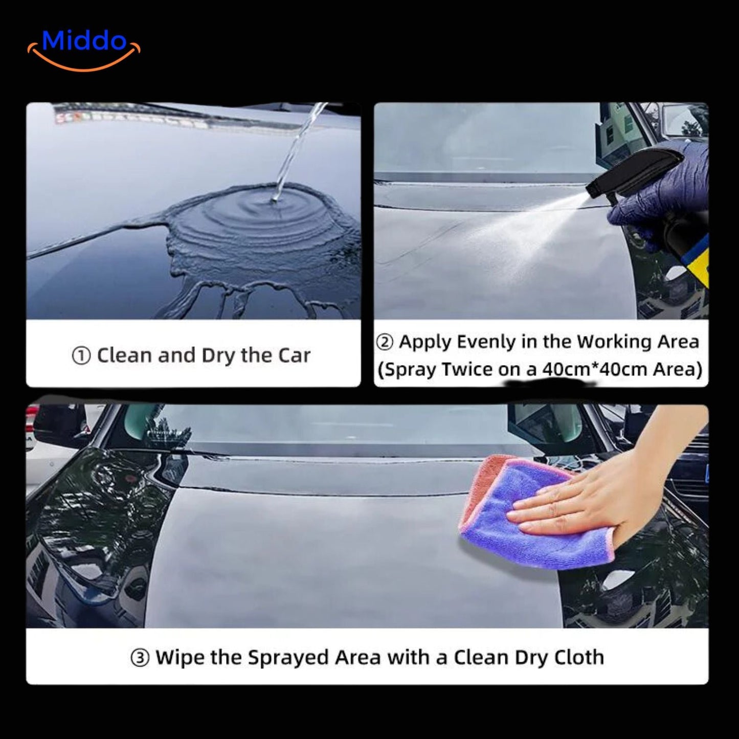Sopami™ Glass Coating Spray | Crystal Coating, High Gloss & Paint Protection!