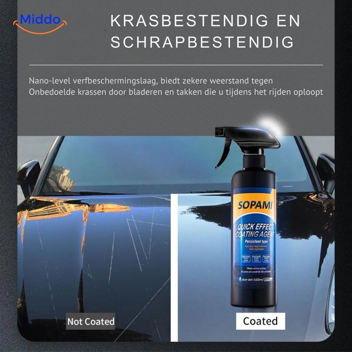 Sopami™ Glass Coating Spray | Crystal Coating, High Gloss & Paint Protection!