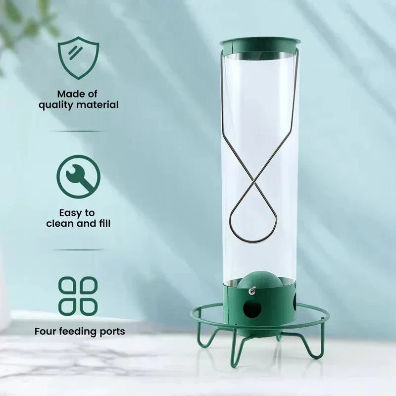 Squirrel-Proof Metal Bird Feeder with Rotating Perch
