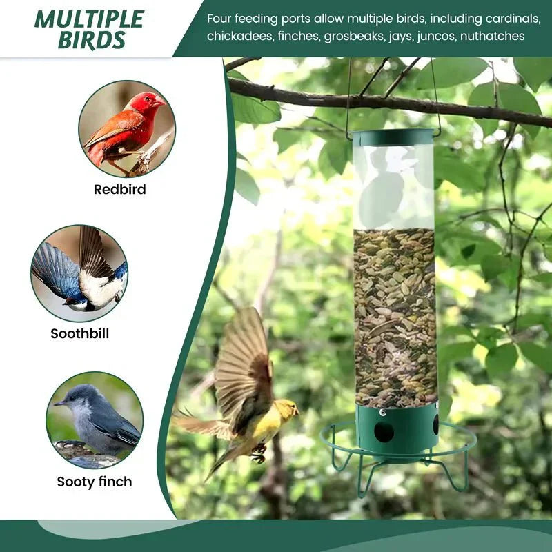 Squirrel-Proof Metal Bird Feeder with Rotating Perch