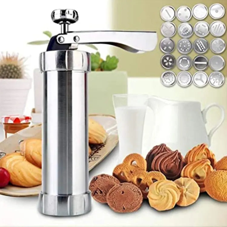 Stainless Steel Cookie Press | Perfect for Even Cookies | BakePro
