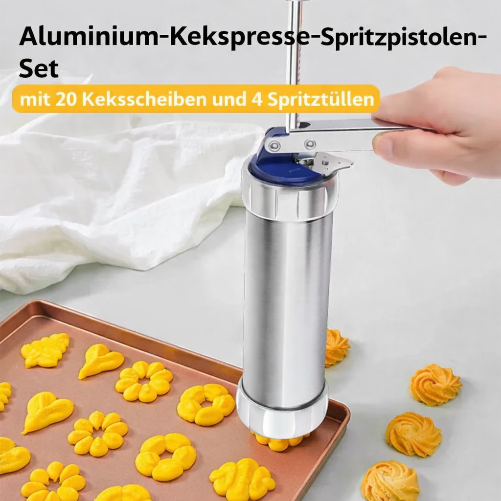 Stainless Steel Cookie Press | Perfect for Even Cookies | BakePro